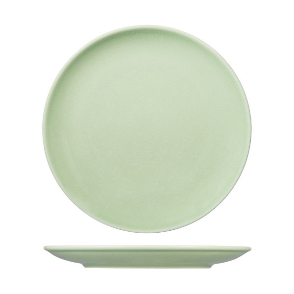 VINTAGE GREEN ROUND COUPE PLATES